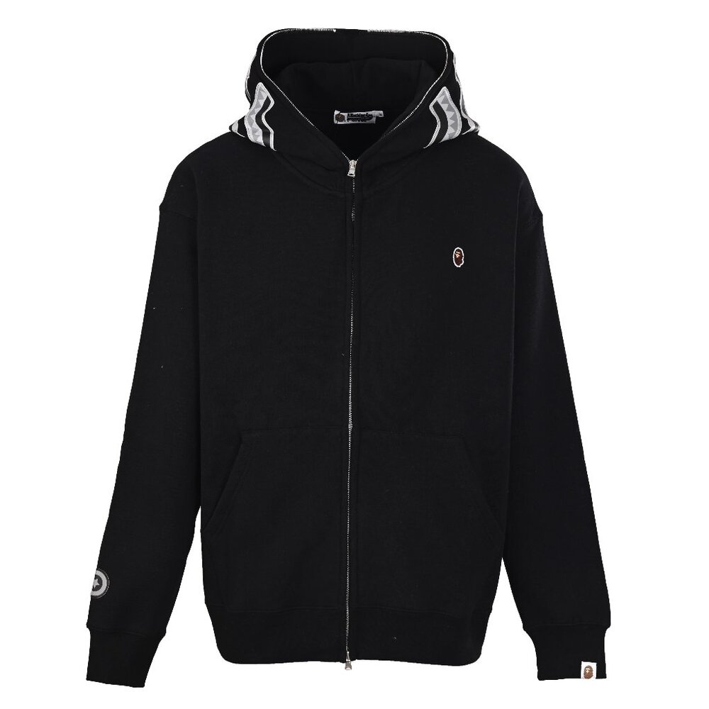 A Bathing Ape Bape Black Full Zip Hoodie Sweater Jacket Ladies